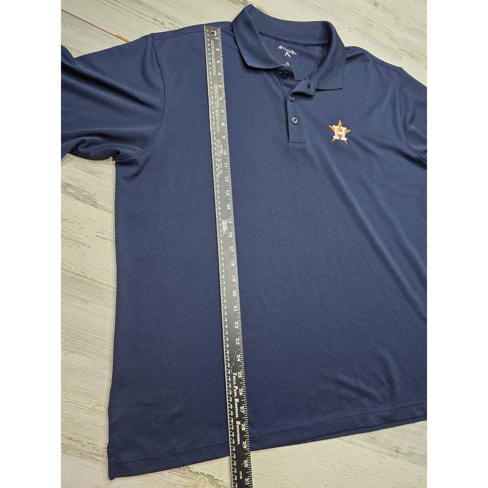 Antigua Houston Astros MLB Polo Shirt Mens XL Navy Blue Short Sleeve Embroidered - Picture 3 of 7